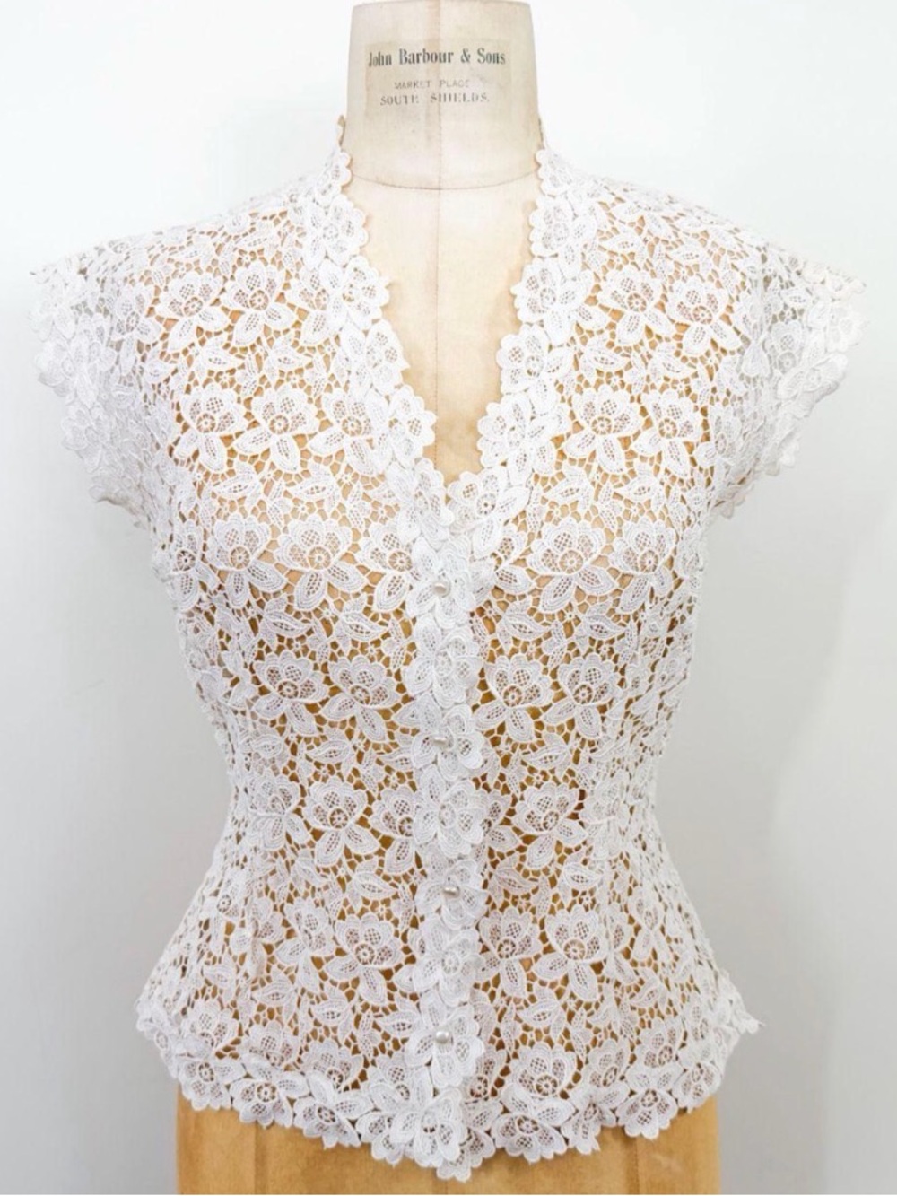 Vintage French lace blouse